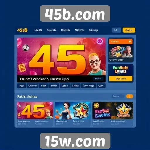 Explorando a interface do usuário do 45b.com